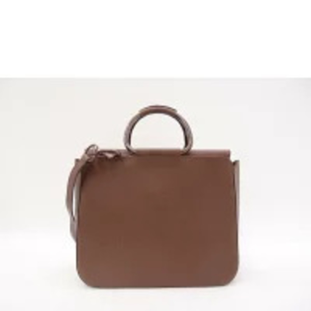 Gucci pocket distinct handbag top Brown metallic handles front Brown
